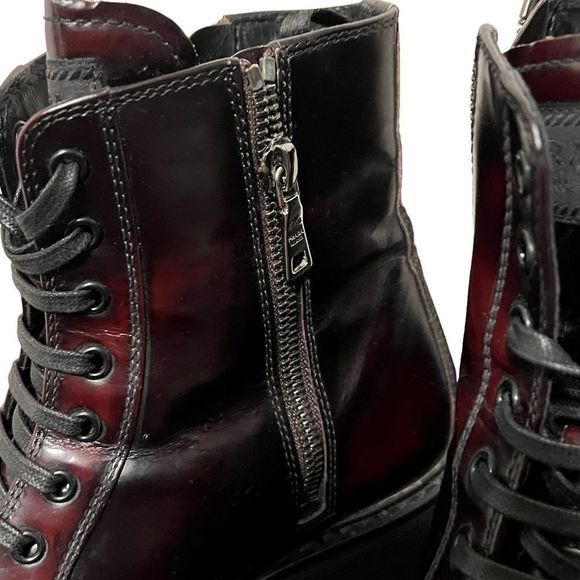 🎉HP🎊Prada Combat Boot Spazzolato 37 1/2 - Picture 9 of 16
